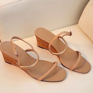 New cork wedge sandals